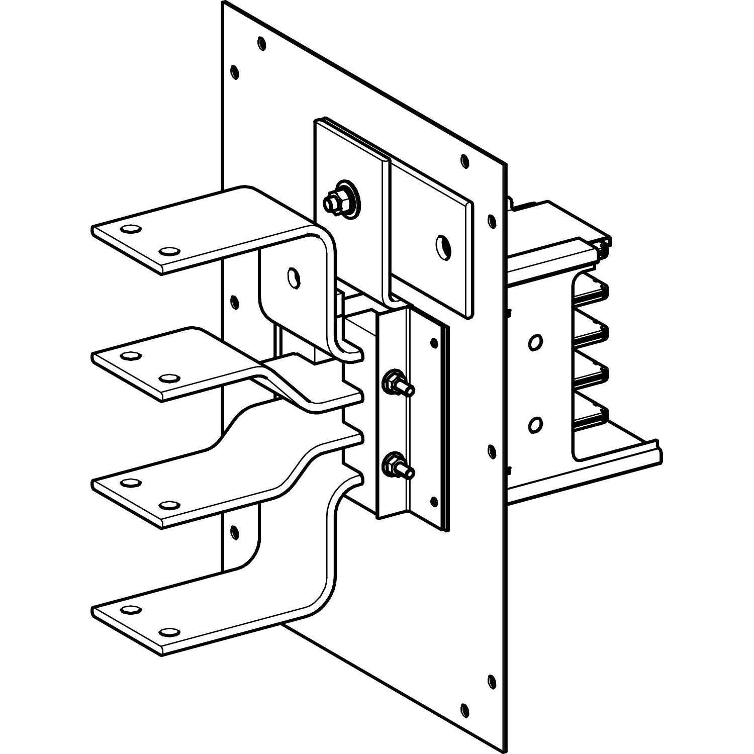 Picture of Flange feed unit, Canalis KSA630, aluminium, 500/630A, right or left mounting, without line protection, 3L+N+PE, RAL9001