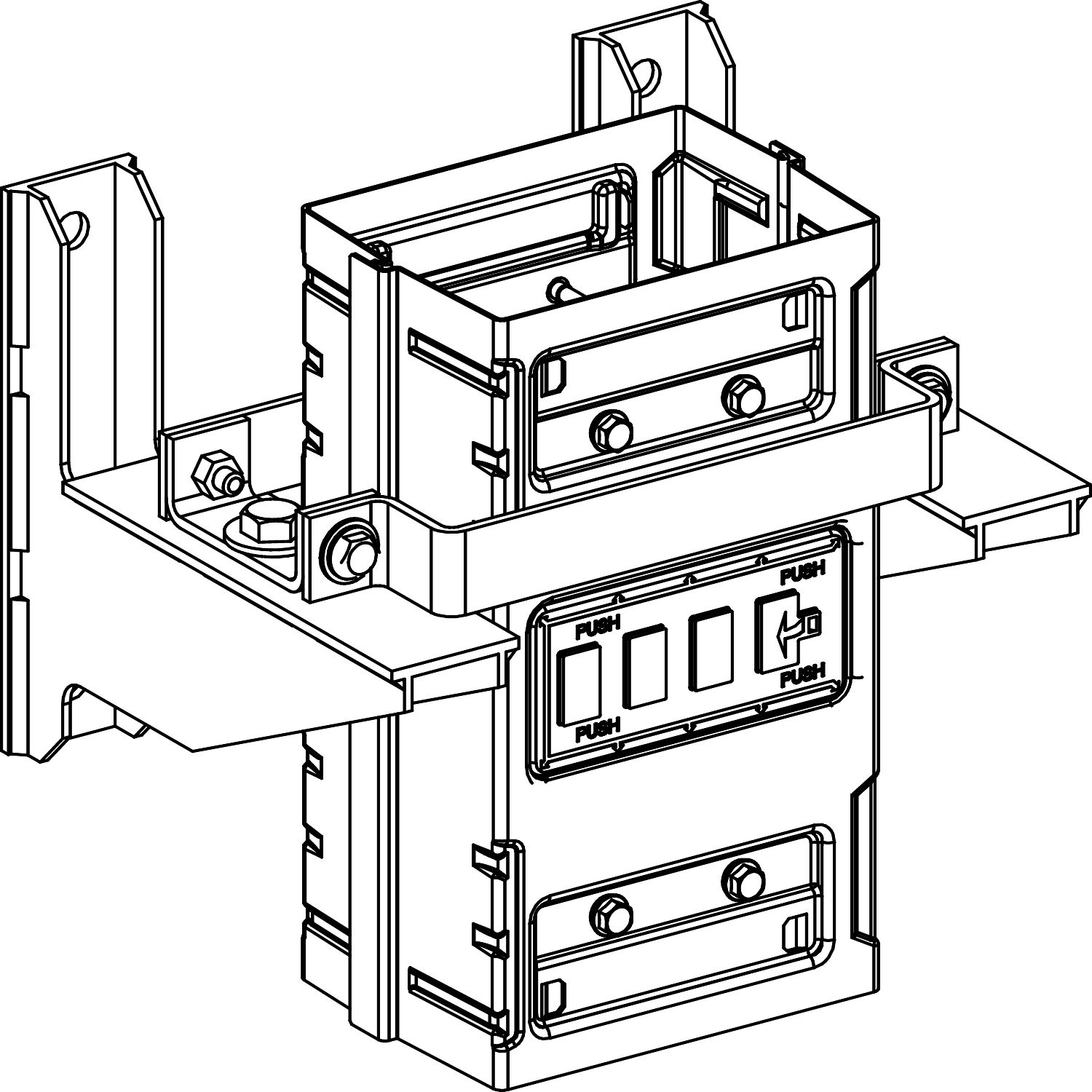 Picture of Bottom support, Canalis KS, 800A to 1000A, vertical installation, maximum load 1760kg