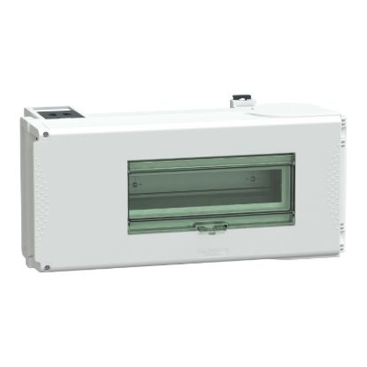 Picture of Tap off unit, Canalis KS 100A to 1000A, 12 modules of 18mm, 100A, DIN rail, 3L+PEN, IP55, RAL9001