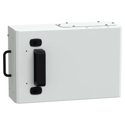 Picture of Tap off unit, Canalis KS 100A to 1000A, with fuse holder, 160A, blade size 00 fuses not supplied, 3L+N+PE, IP55, RAL9001