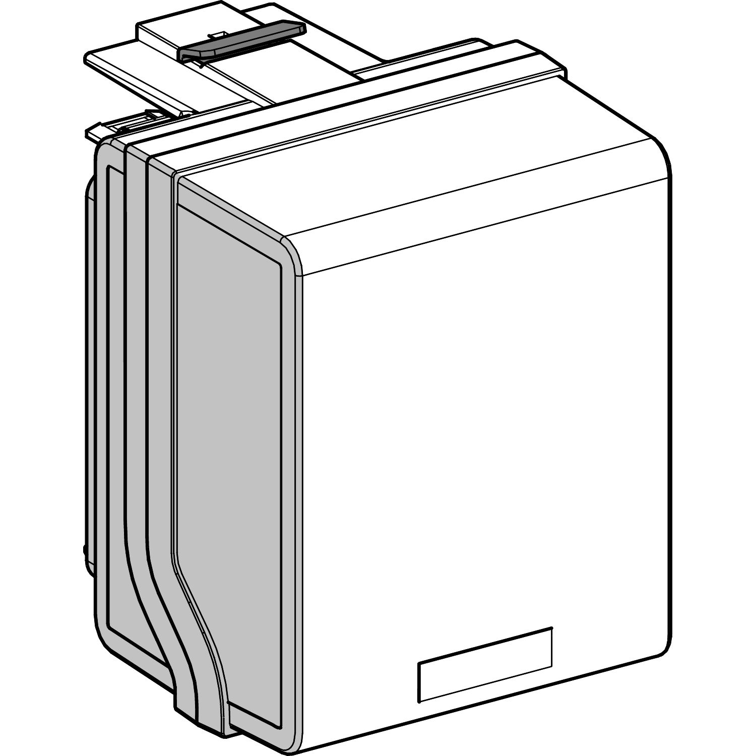 Picture of Tap off unit, Canalis KS 100A to 1000A, with fuse holder, 20A, BS fuses not supplied, 3L+N+PE, IP55, RAL9001