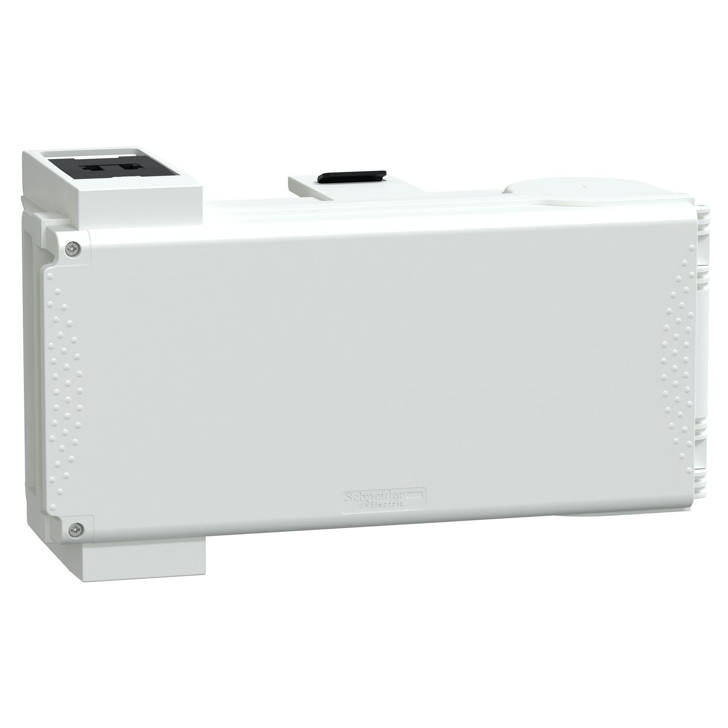 Picture of Tap off unit, Canalis KS 100A to 1000A, with fuse holder, 50A, NF 14x51mm fuses not supplied, 3L+N+PE, IP55, RAL9001