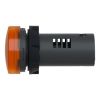 Picture of Monolithic pilot light, Easy Harmony XA2, plastic, amber, 22mm, integral LED, screw clamp terminals, 12V AC DC