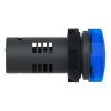 Picture of Monolithic pilot light, Easy Harmony XA2, plastic, blue, 22mm, integral LED, screw clamp terminals, 60…63.5V AC DC