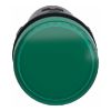 Picture of Monolithic pilot light, Easy Harmony XA2, plastic, green, 22mm, integral LED, screw clamp terminals, 12V AC DC