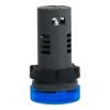 Picture of Monolithic pilot light, Easy Harmony XA2, plastic, blue, 22mm, integral LED, screw clamp terminals, 12V AC DC
