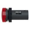 Picture of Monolithic pilot light, Easy Harmony XA2, plastic, red, 22mm, integral LED, screw clamp terminals, 48V AC DC