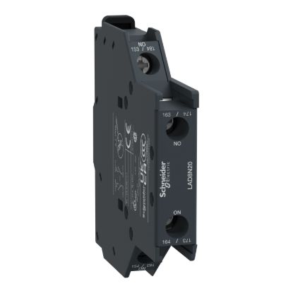 Picture of Auxiliary Contact Block, TeSys D, TeSys Deca, 2NO, side mounting, screw clamp terminals