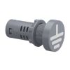 Picture of Indicator light, Easy Harmony XA2, Monolithic pilot light, plastic, green red, 22mm, ground indicator, screw clamp terminals, 110V AC