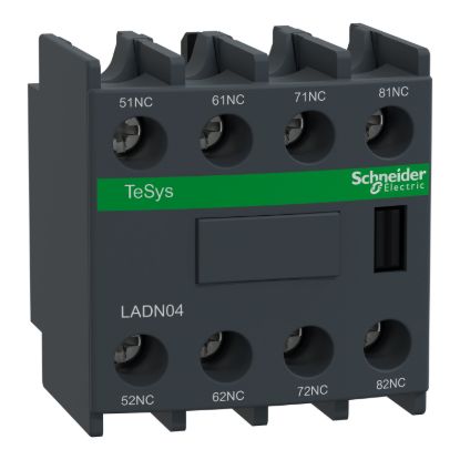 Picture of Auxiliary Contact Block, TeSys D, TeSys Deca, 4NC, front mounting, screw clamp terminals