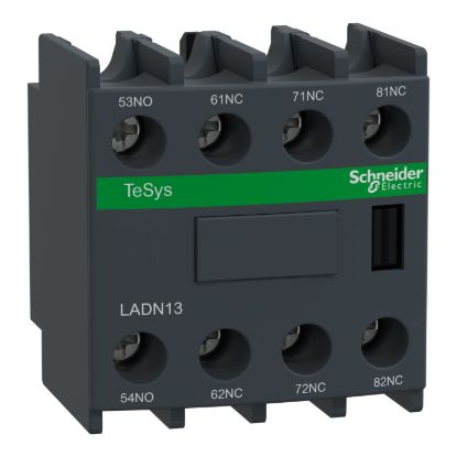 Picture of Auxiliary Contact Block, TeSys D, TeSys Deca, 1NO + 3NC, front mounting, screw clamp terminals