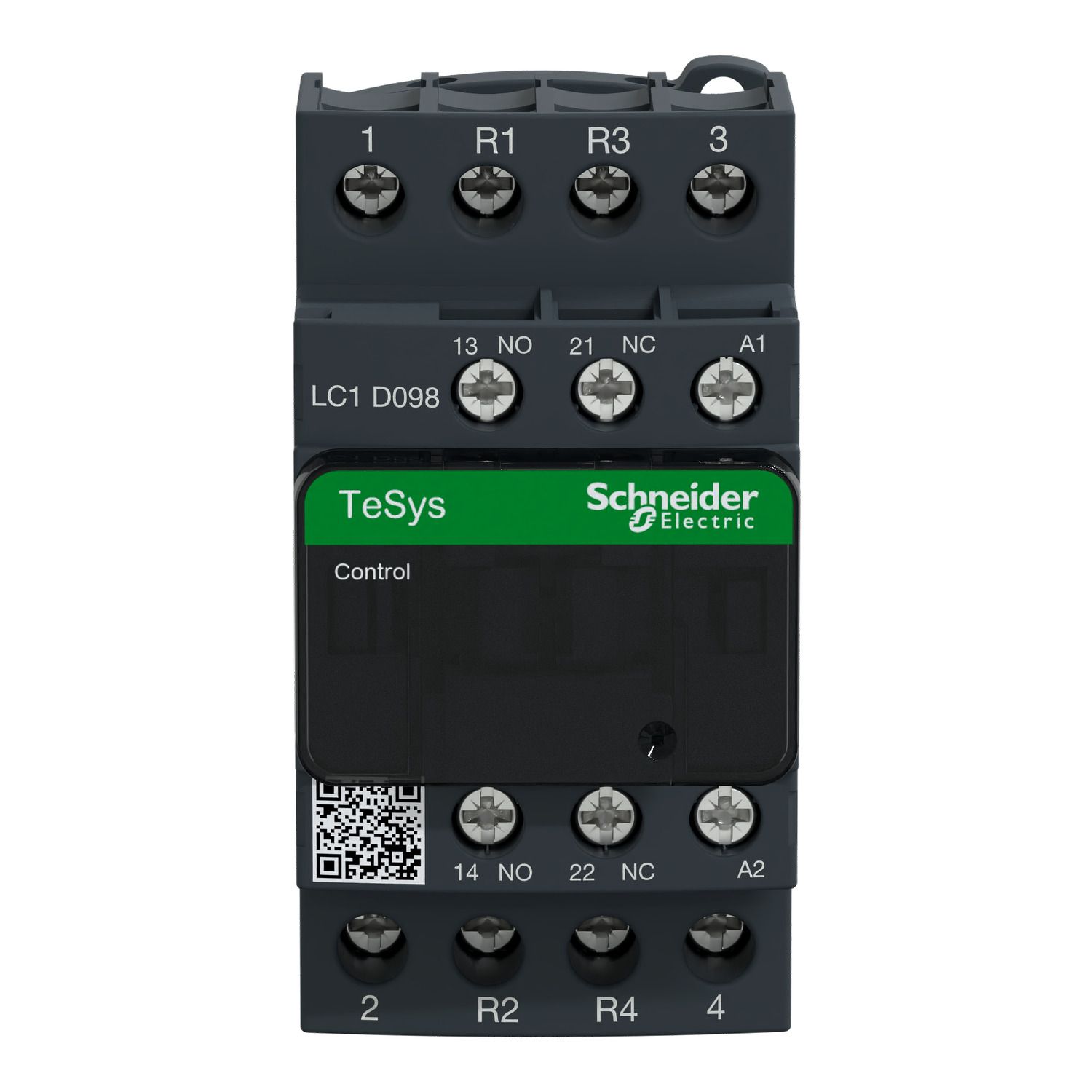 Picture of Contactor, TeSys Deca, 4P(2NO+2NC), AC-1, <=440V, 20A, 24VDC low consumption coil, screw clamp terminal