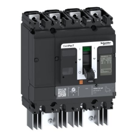 Picture of Circuit breaker, ComPacT NSX250 TM DC EP, 20kA/1500VDC, 4 poles, TM-DC EP trip unit 100A