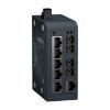 Picture of network switch, Modicon Networking, standard unmanaged, 6 ports for copper with 2 ports for singlemode fiber optic