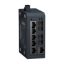 Picture of network switch, Modicon Networking, standard unmanaged, 6 ports for copper with 2 ports for singlemode fiber optic