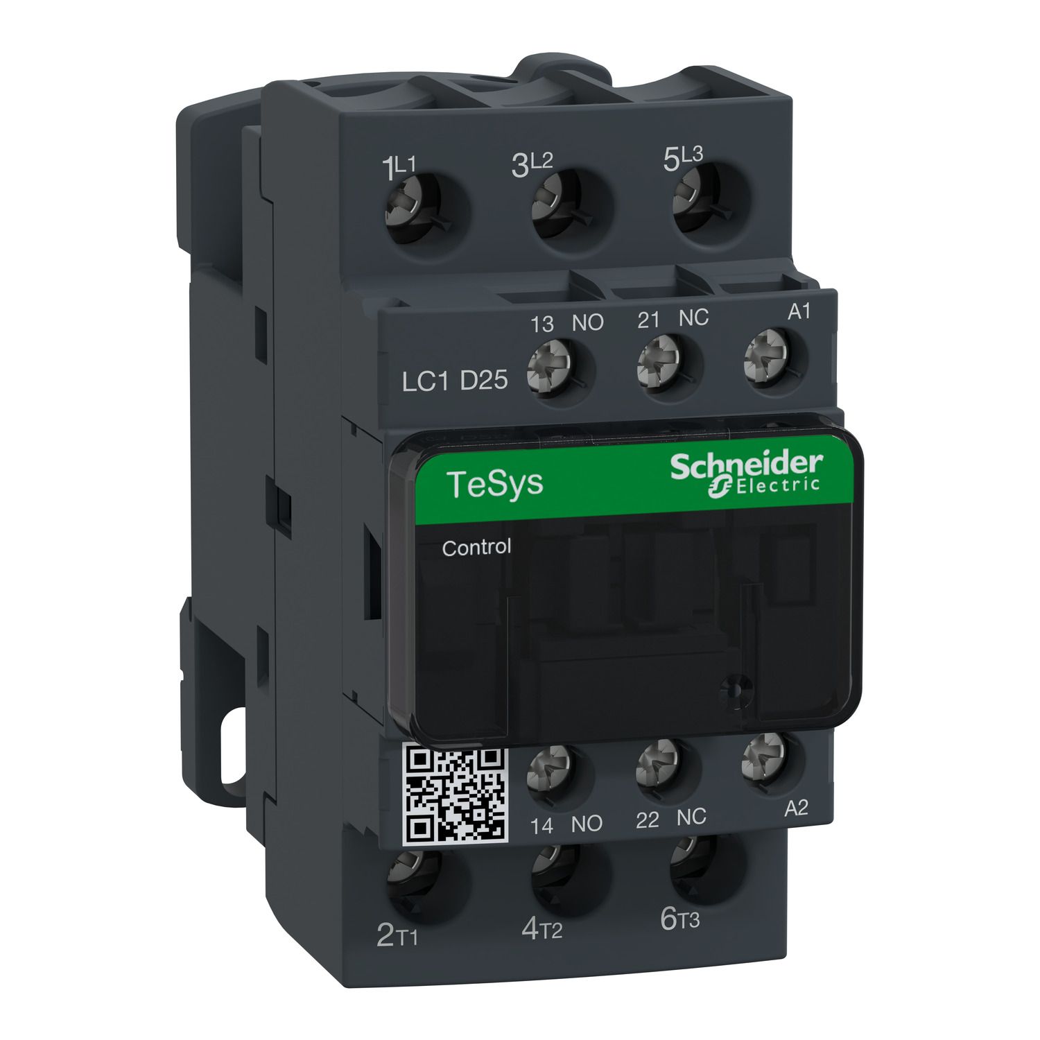Picture of Contactor, TeSys D, 3P(3 NO), AC-3/AC-3e, 0 to 440V, 25A, 230VAC 50/60Hz coil