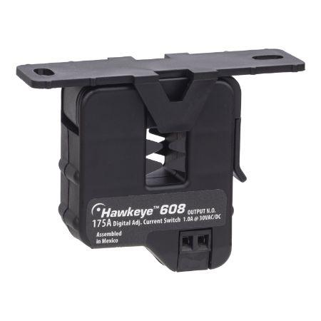 Picture of Current Switch: Adjustable Trip Point, 1.25-50 Amp Range, Normally Open 0.2A@120VAC/DC, 1.25A or less Minimum Trip Point, Split-Core Housing, LED