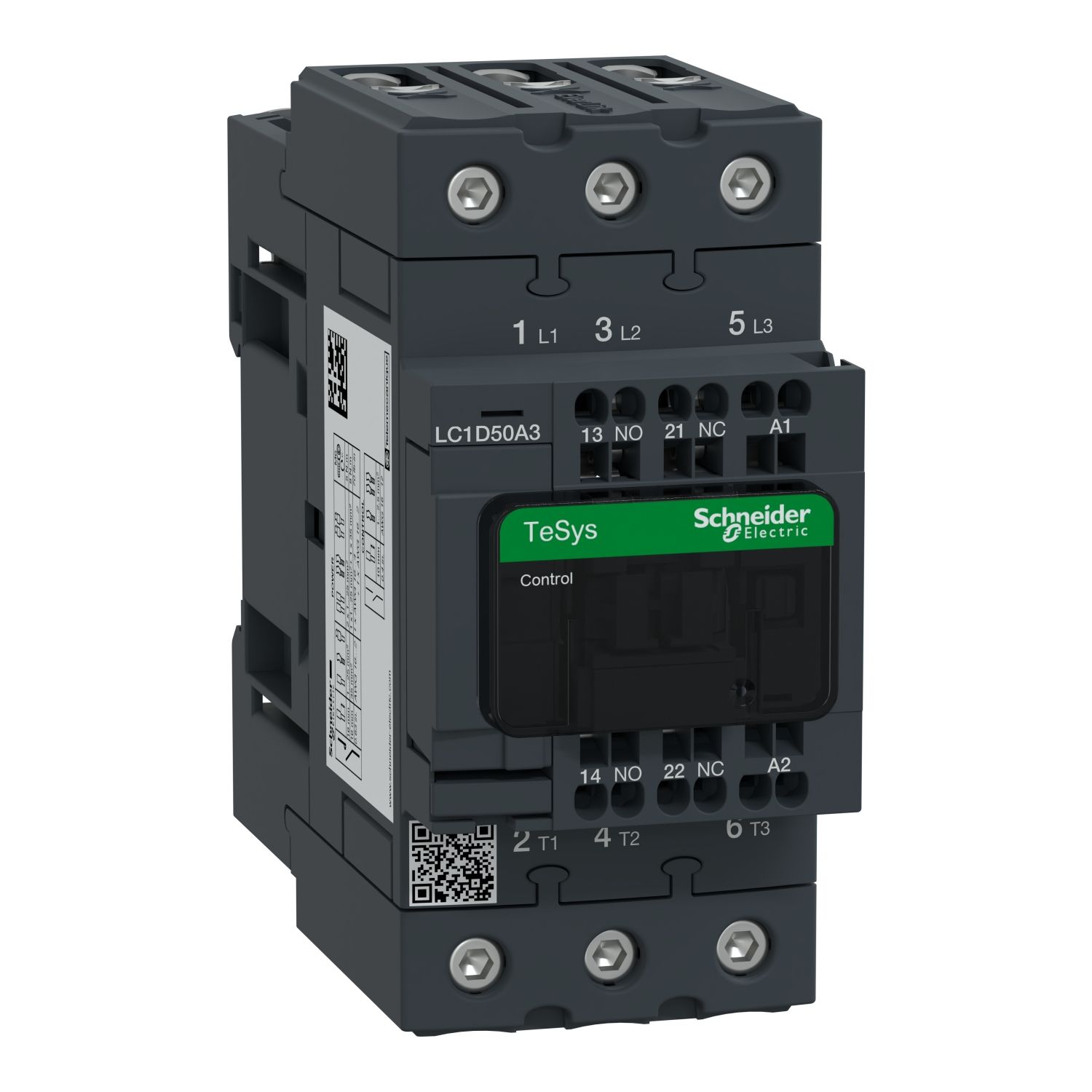 Picture of Contactor, TeSys Deca, 3P(3 NO), AC-3/AC-3e, <=400V, 50A, 48V AC 50/60Hz coil, spring terminals