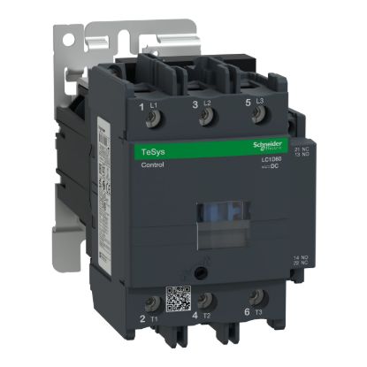 Picture of Contactor, TeSys Deca, 3P(3NO), AC-3/AC-3e, 440V, 80A, 24V DC standard coil, screw clamp terminals