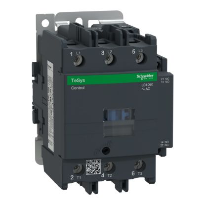 Picture of Contactor, TeSys D, TeSys Deca, 3P(3NO), AC-3/AC-3e, <=440V, 80A, 220V AC 50/60Hz coil