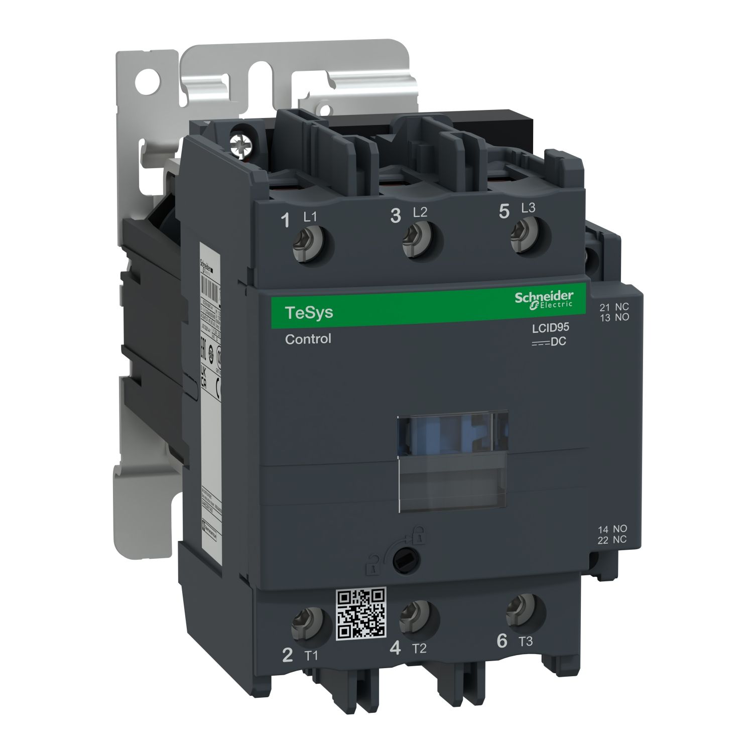 Picture of Contactor, TeSys D, TeSys Deca, 3P(3NO), AC-3/AC-3e, <=440V, 95A, 24V DC wide range coil