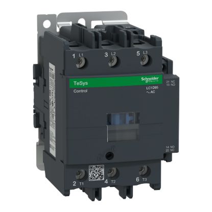 Picture of Contactor, TeSys D, TeSys Deca, 3P(3NO), AC-3/AC-3e, <=440V, 95A, 120V AC 50/60Hz coil