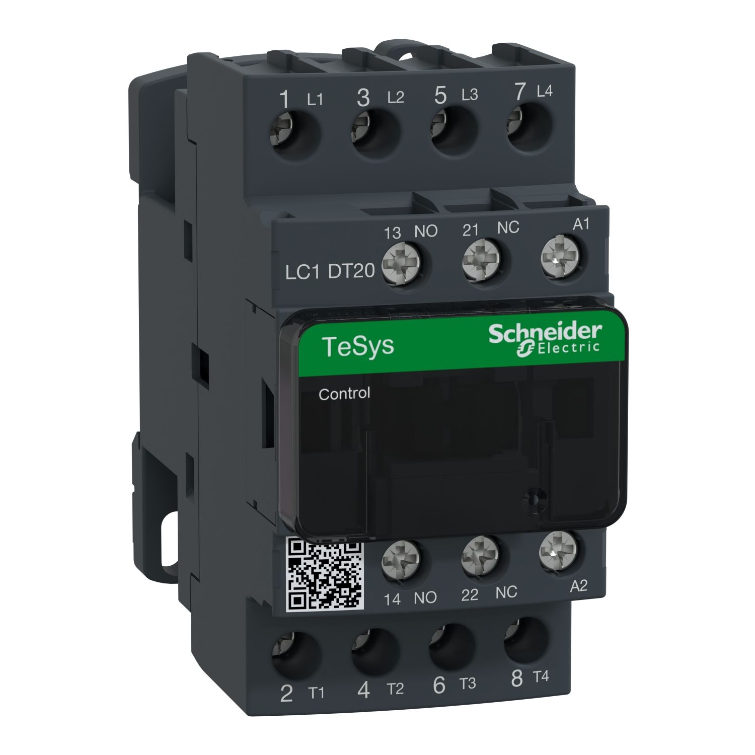 Picture of Contactor, TeSys D, TeSys Deca, 4P(4 NO), AC-1, 0 to 440V, 20A, 24VAC 50/60Hz coil