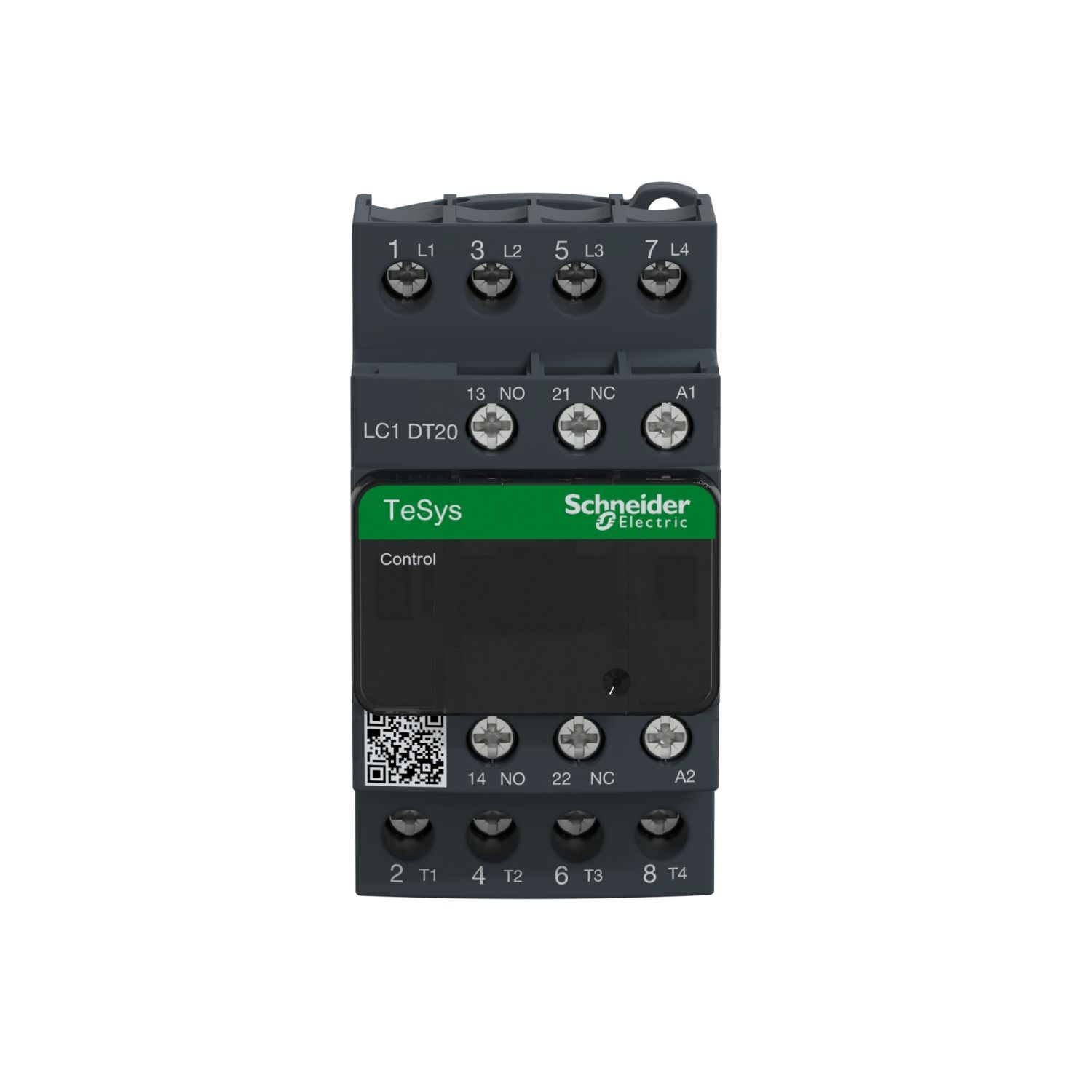 Picture of Contactor, TeSys D, TeSys Deca, 4P(4 NO), AC-1, 0 to 440V, 20A, 230VAC 50/60Hz coil