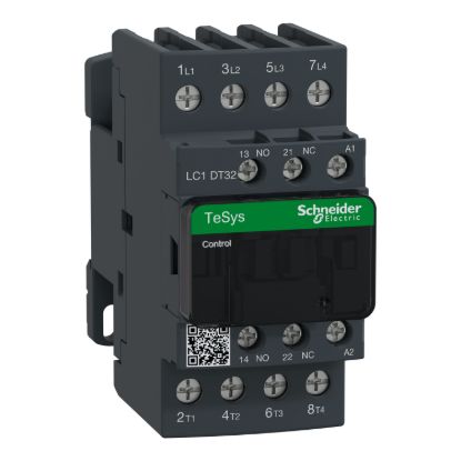 Picture of Contactor, TeSys D, TeSys Deca, 4P(4 NO), AC-1, <= 440V, 32A, 240V AC 50/60Hz coil, screw terminal