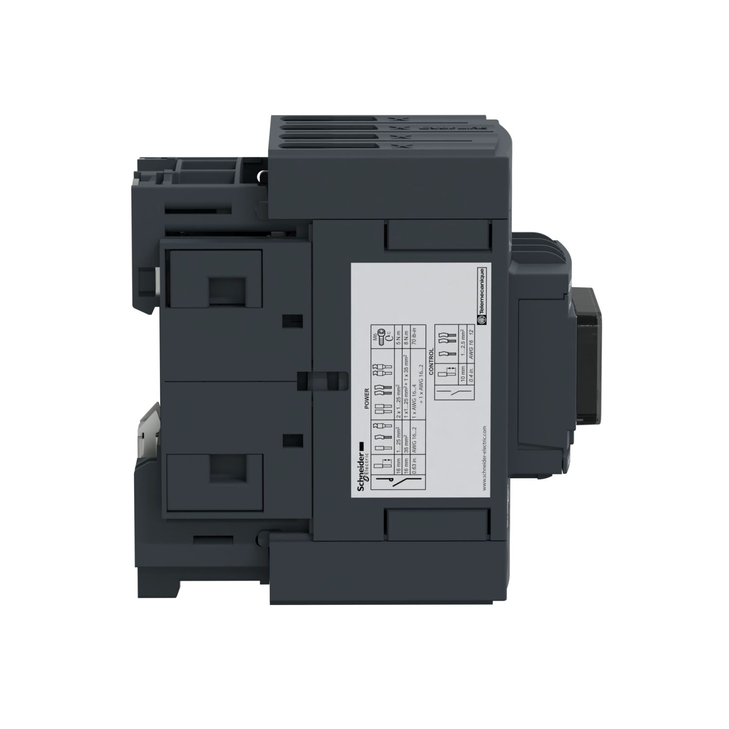 Picture of TeSys Deca Contactor, TeSys D, 4P(4NO),AC-1,<=440V 60A,110V DC standard coil