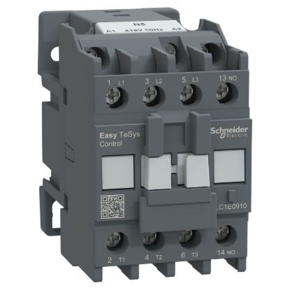 Picture of Contactor,Easy TeSys Control,LC1E,3P(3NO),AC-3,<=440V,9A,415V AC coil,50Hz,1NO auxiliary contact