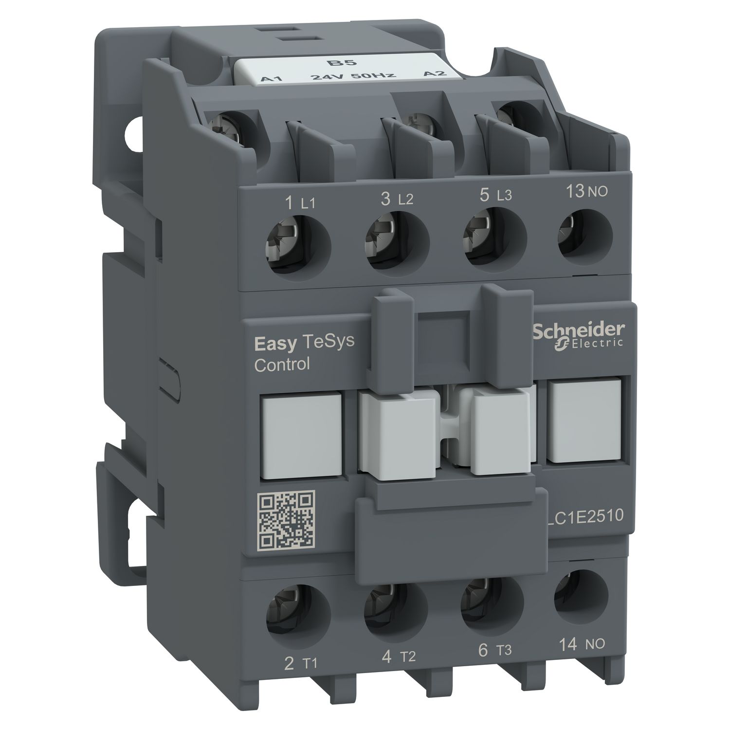 Picture of Contactor,Easy TeSys Control,LC1E,3P(3NO),AC-3,<=440V,25A,24V AC coil,50Hz,1NO auxiliary contact