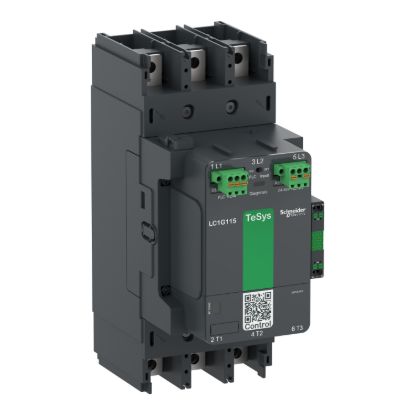 Picture of High power contactor, TeSys Giga, 3 pole (3NO), AC-3 <=440V 185A, advanced version, 24…48V wide band AC/DC coil