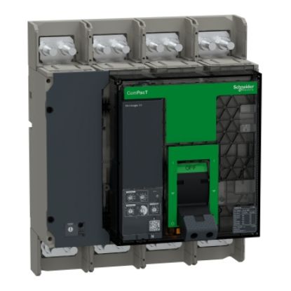 Picture of Circuit breaker, ComPacT NS800N, 50kA at 415VAC, 4P, fixed, manually operated, MicroLogic 5.0 control unit, 800A