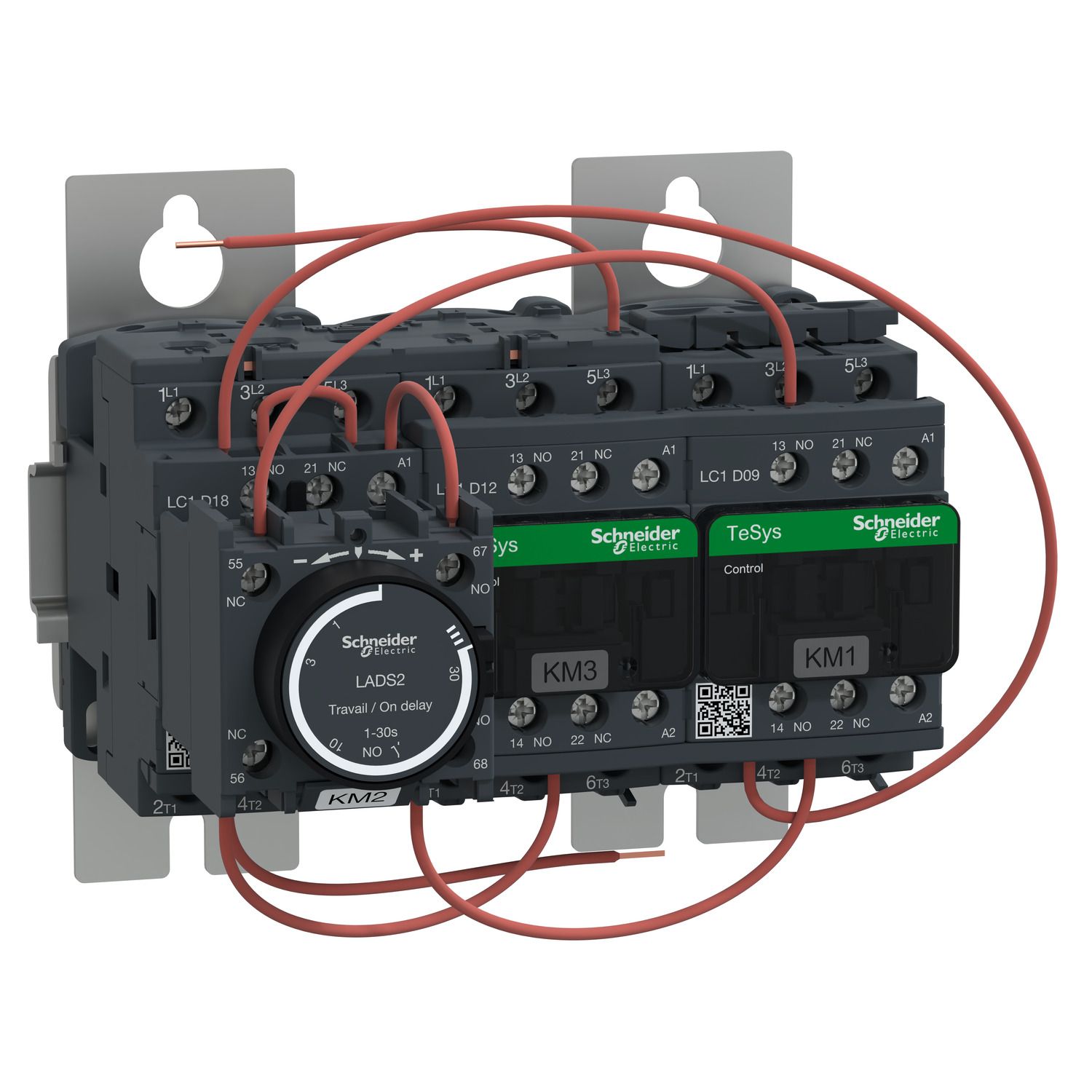 Picture of Star Delta Starter, TeSys D, TeSys Deca, 3 x 3P (3 NO), 12A, 24VAC 50/60Hz coil