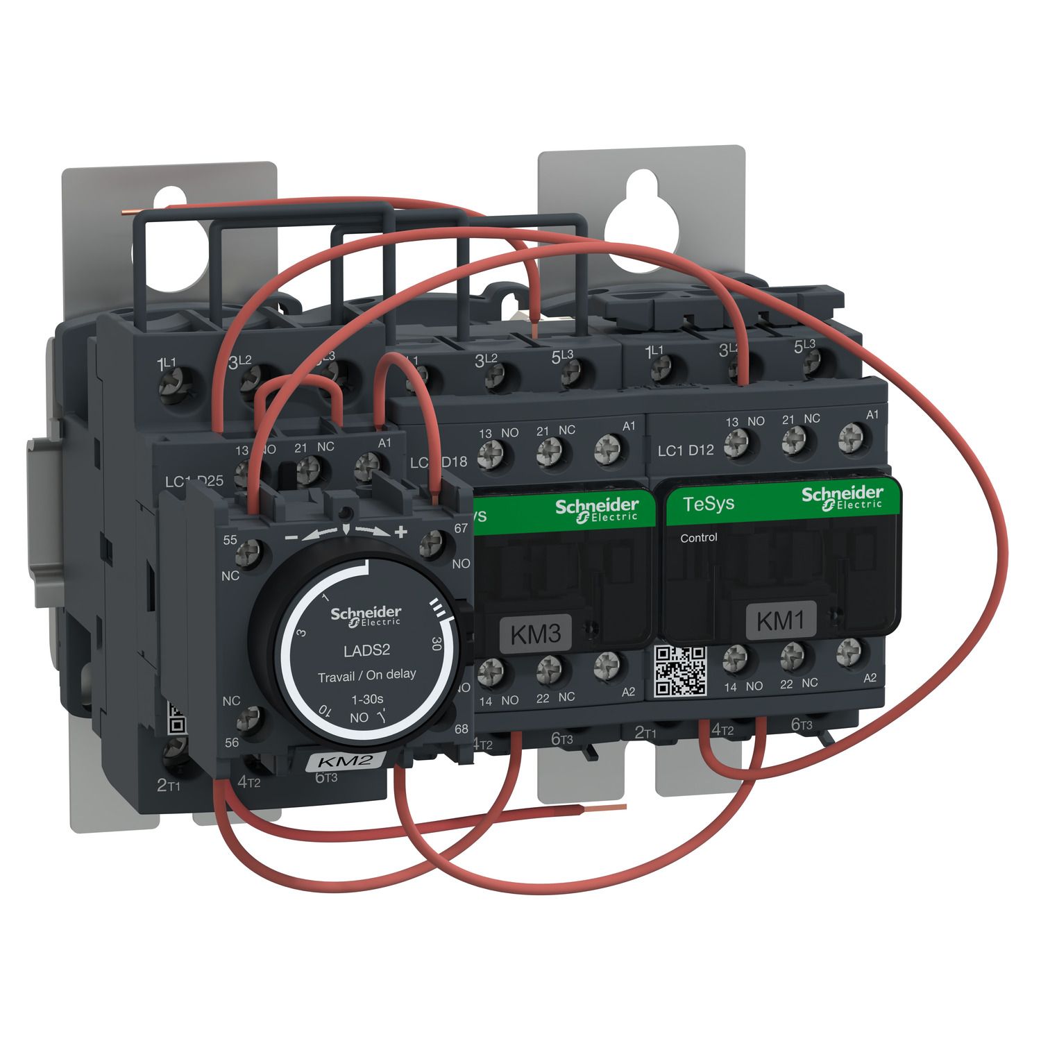 Picture of Star Delta Starter, TeSys D, TeSys Deca, 3 x 3P (3 NO), 18A, 110VAC 50/60Hz coil