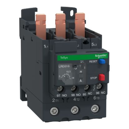 Picture of Thermal overload relay, TeSys Deca, 690VAC, 12 to 18A, 1NO+1NC, class 10A, for unbalanced loads