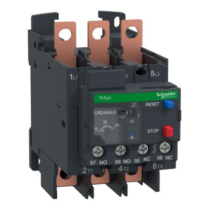 Picture of Thermal overload relay,TeSys Deca,30-40A,1NO+1NC,class 20,EverLink lugs ring
