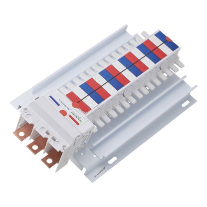 Picture of SAU Chassis, Acti9, 400A, 3Ph, 30 poles, 18mm for iC60 MCB and RCBO, top or bottom feed