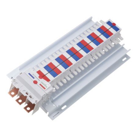 Picture of SAU Chassis, Acti9, 400A, 3Ph, 42 poles, 18mm for iC60 MCB and RCBO, top or bottom feed