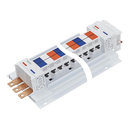 Picture of SAU Chassis, Acti9, 400A, 3Ph, 42 poles, 27mm for C120 MCB, dual feed