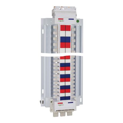 Picture of SAU Hybrid Chassis, Acti9, 3Ph, 400A, 18mm 30 poles, 27mm 6 Poles for MCB and RCBO,Dual feed