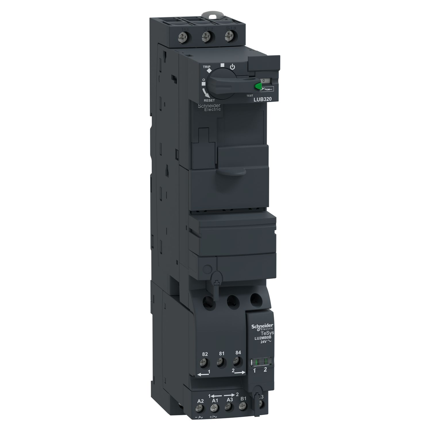 Picture of Reversing power base, TeSys Ultra, 3P, 1NO + 1NC, 32A, 690VAC, 24VAC coil
