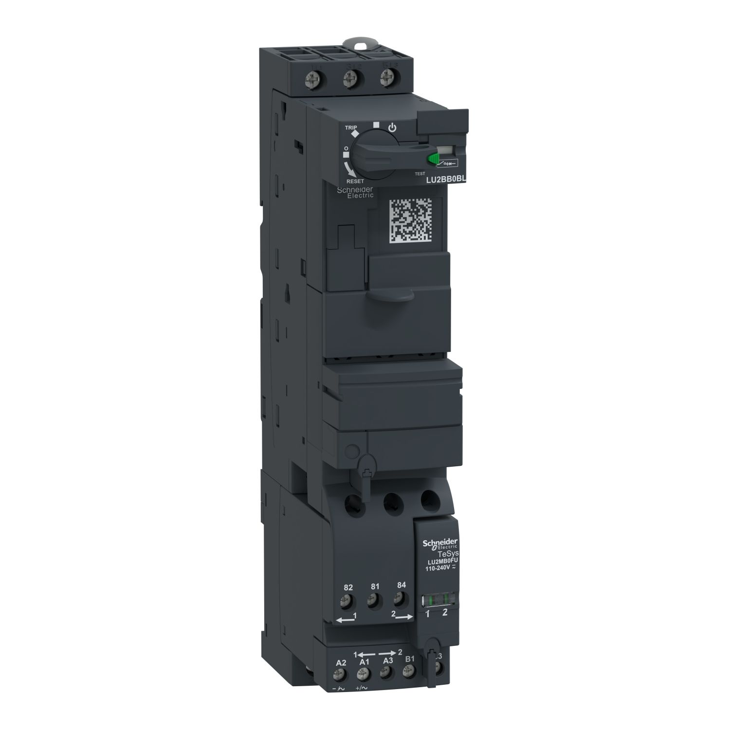 Picture of Reversing power base, TeSys Ultra, 3P, 1NO + 1NC, 32A, 690VAC, 24VDC coil, without control terminals