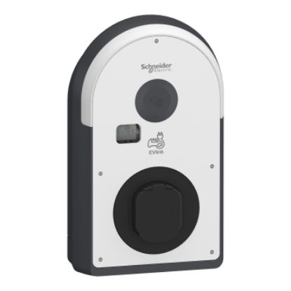 Picture of EVlink Pro AC, Charging station, AC Metal, 7.4kW, 32A, 1P+N, T2S socket-outlet, RDC-DD 6mA, MNx aux., MID meter