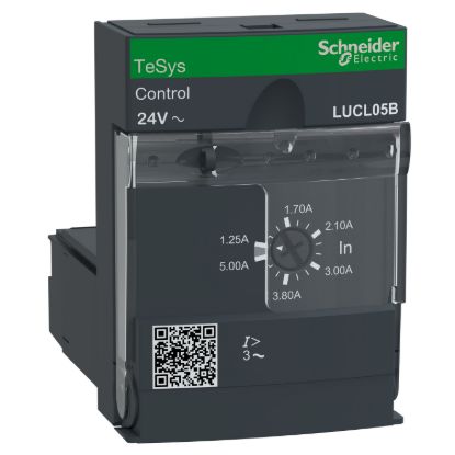 Picture of Standard control unit, TeSys Ultra, 3P, 1.25 to 5A, 690VAC, magnetic protection, 24VAC coil