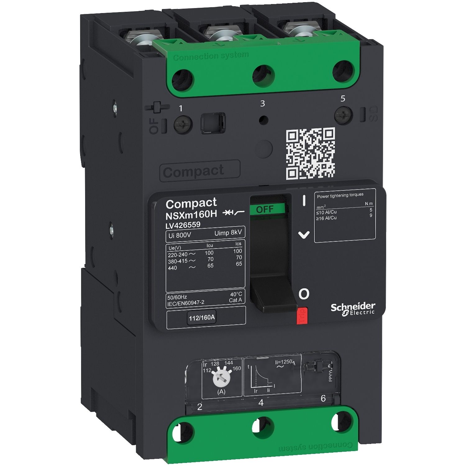 Picture of Breaker NSXm 25kA TM100D 3P busbar