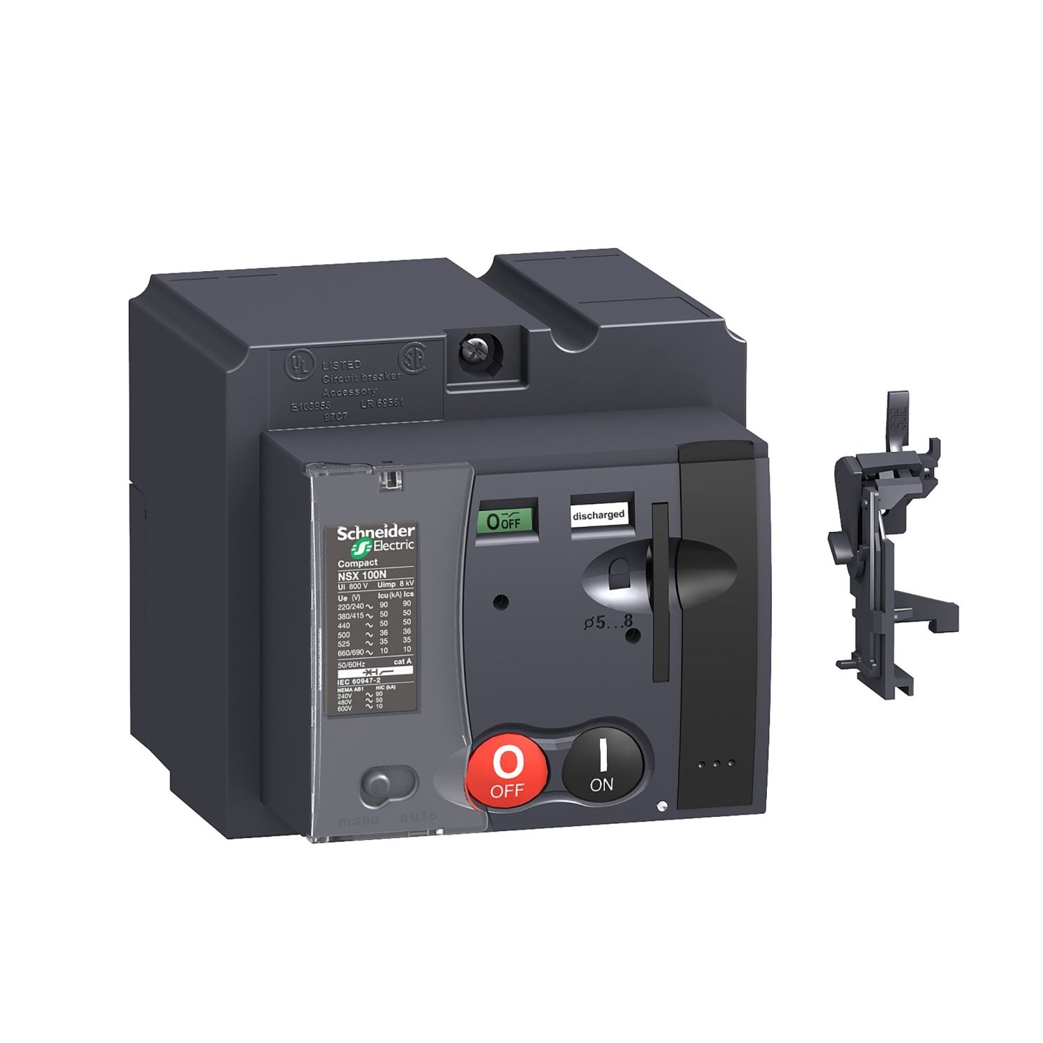 Picture of Standard motor mechanism module MT100/160, ComPacT NSX100/160, 380/415VAC 50/60Hz, 440/480VAC 60Hz
