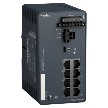 Picture of Modicon Extended Managed Switch - 8 ports for copper - Harsh