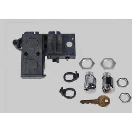 Picture of Locking kit, MasterPact NW, frame, spare part, circuit breaker locking, 2 locks with 2 different keys, with adaptation kit, RONIS keylock